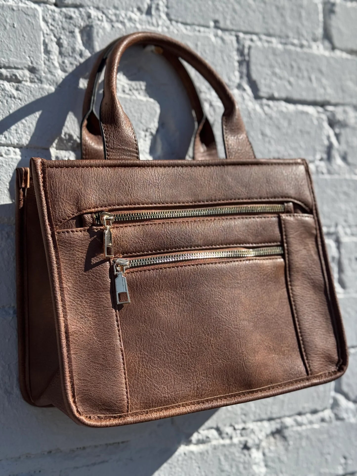 Brown Checkmate Tote