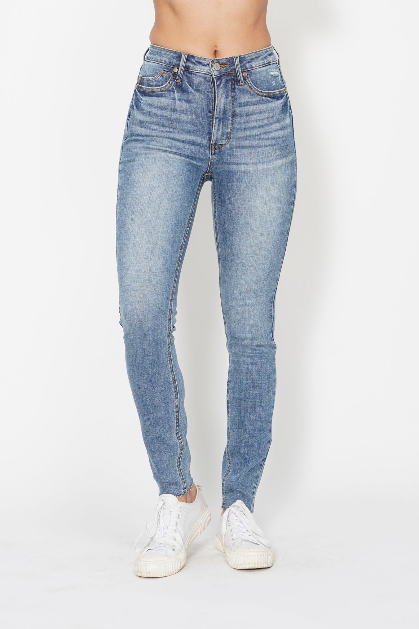 Judy Blue HW Tummy Control Vintage Wash Skinny Jeans
