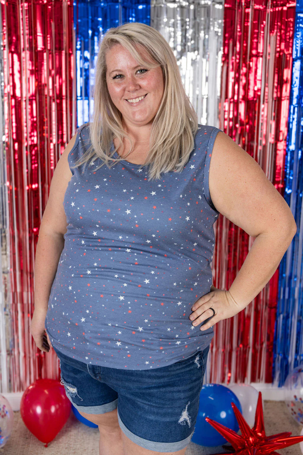 Blue Liberty Stars Tank
