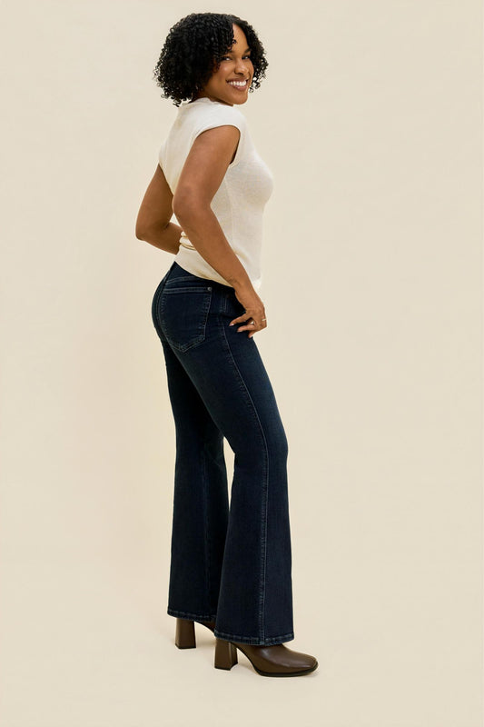Judy Blue Petite Tummy Control Charlotte Flare Jeans
