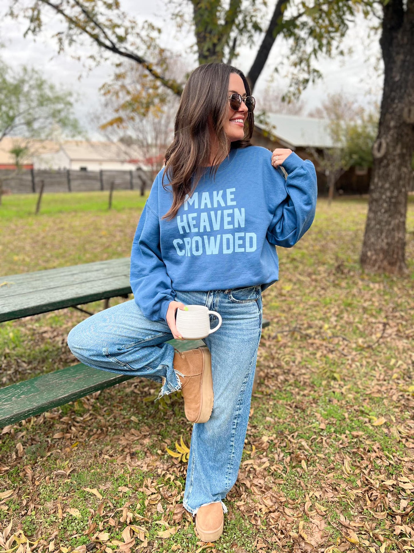 Blue Make Heaven Crowded Crewneck