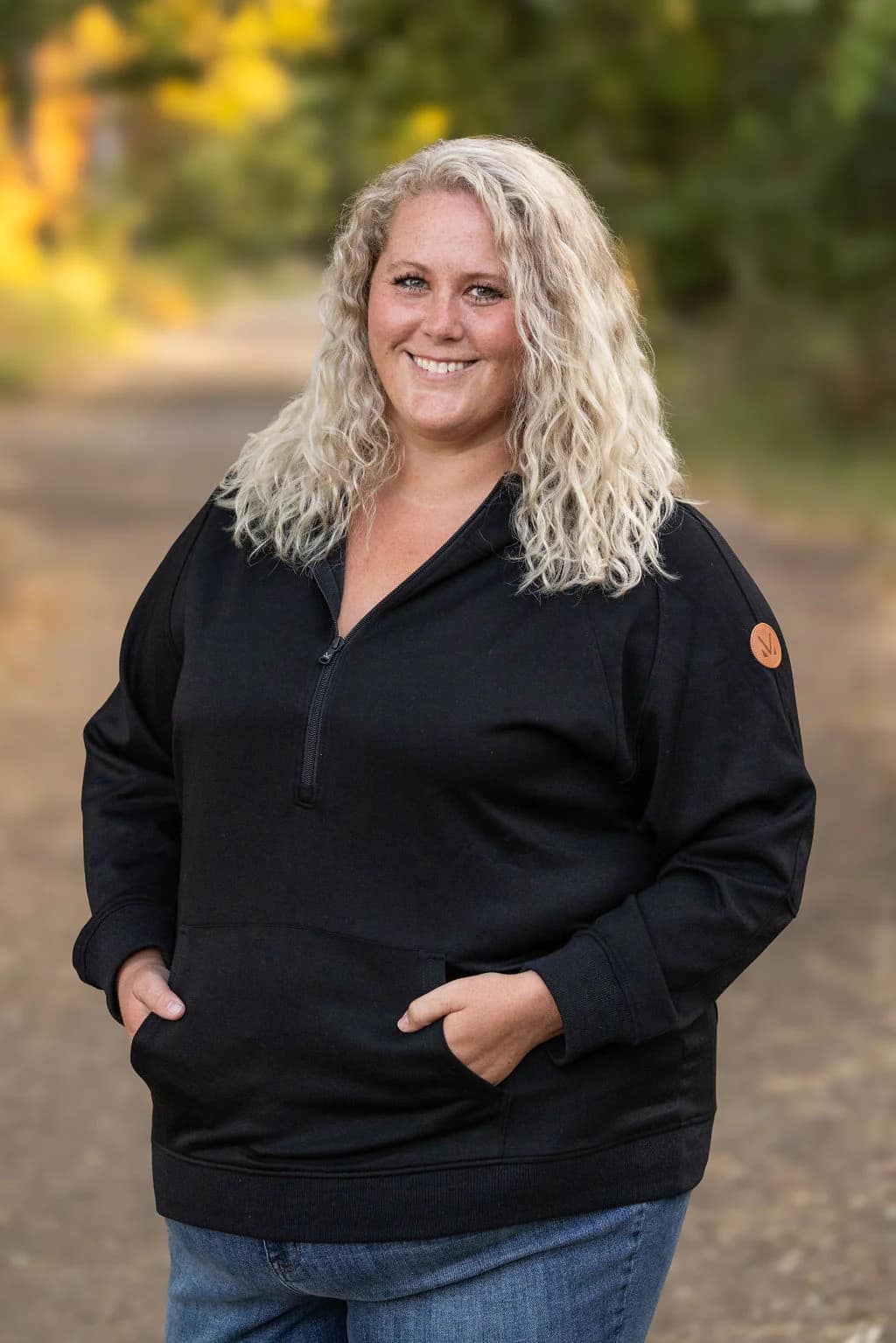 Scuba HalfZip Hoodie--Black