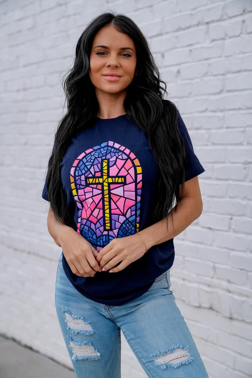 Stained Glass Cross Tee
