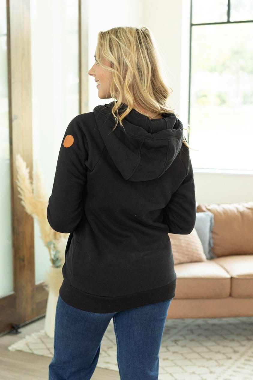 Gabby FullZip Thick Hoodie--Black