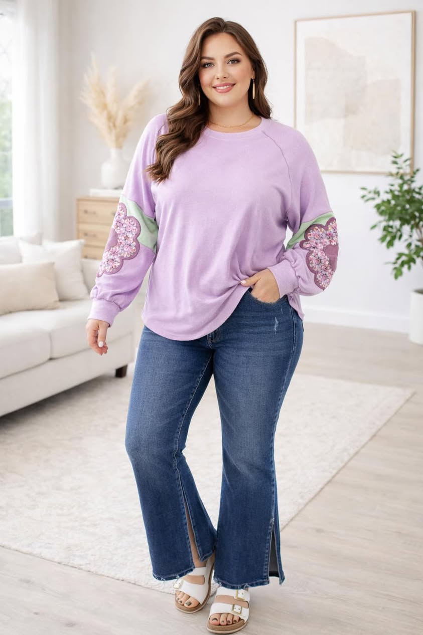 Flower Patch Plus Pullover