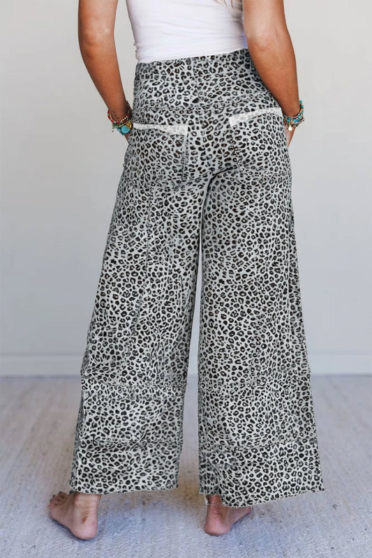 Taking Strides Black Leopard Pants