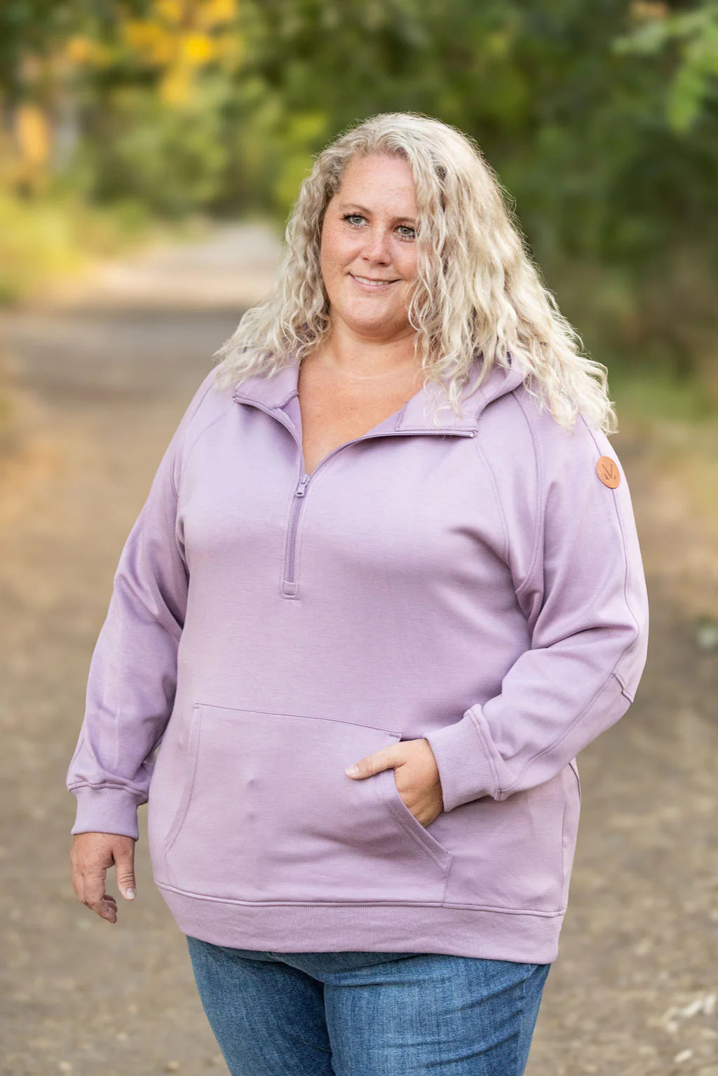 Scuba HalfZip Hoodie--Lavender