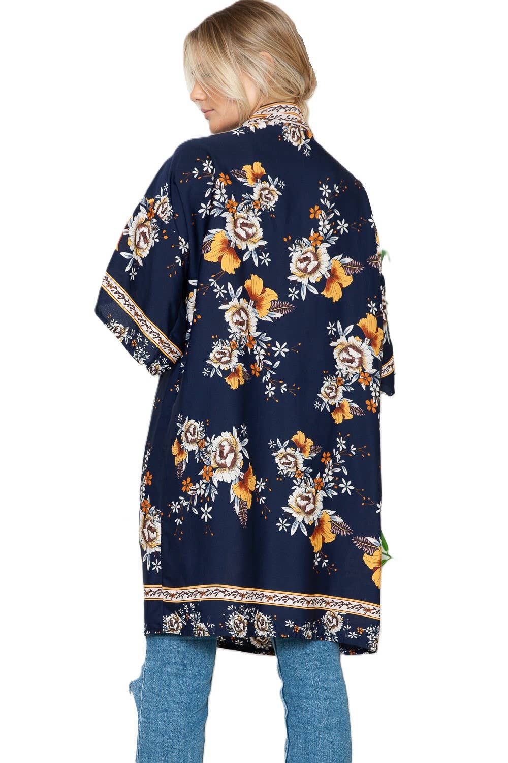 Flower Child Navy Floral Kimono