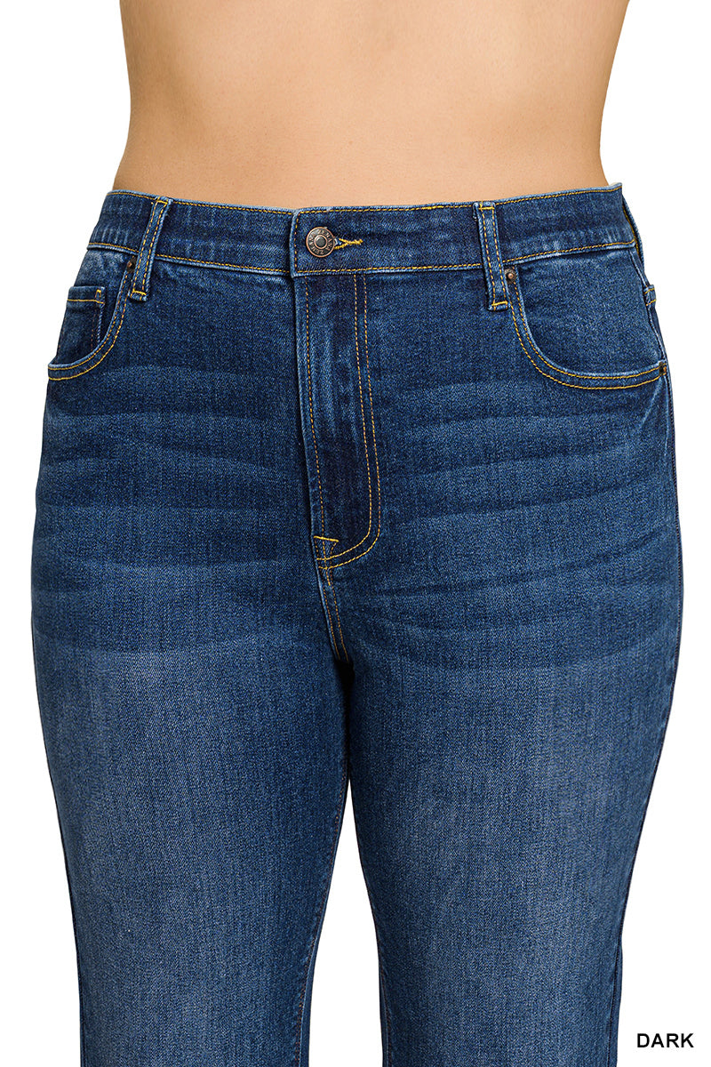 PLUS Tummy Control Flare Denim Pants