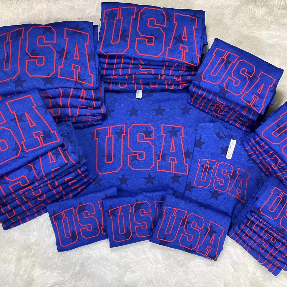 USA Puff Ink Blue Star Tee