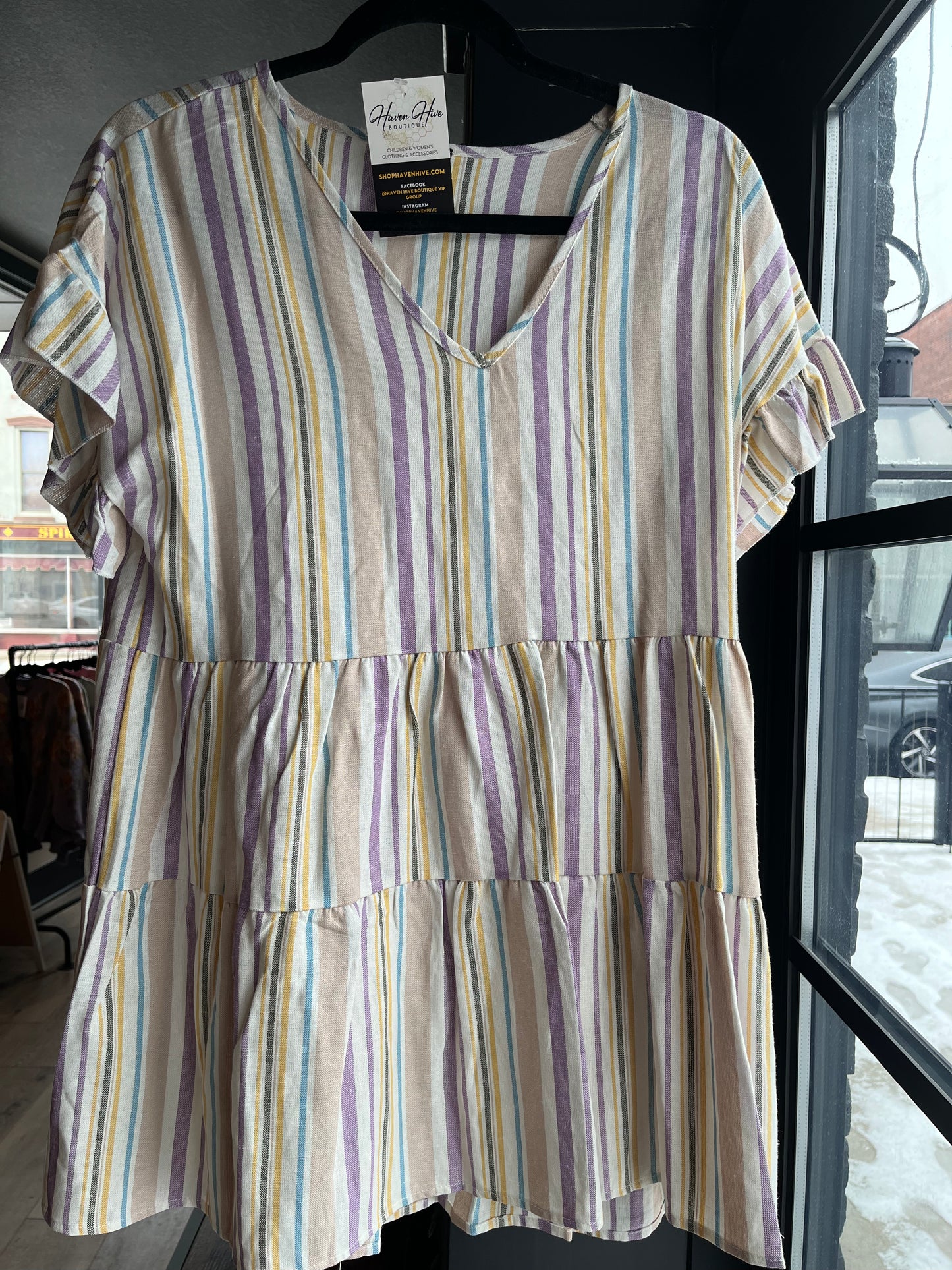 Marisa Stripe Tiered Top