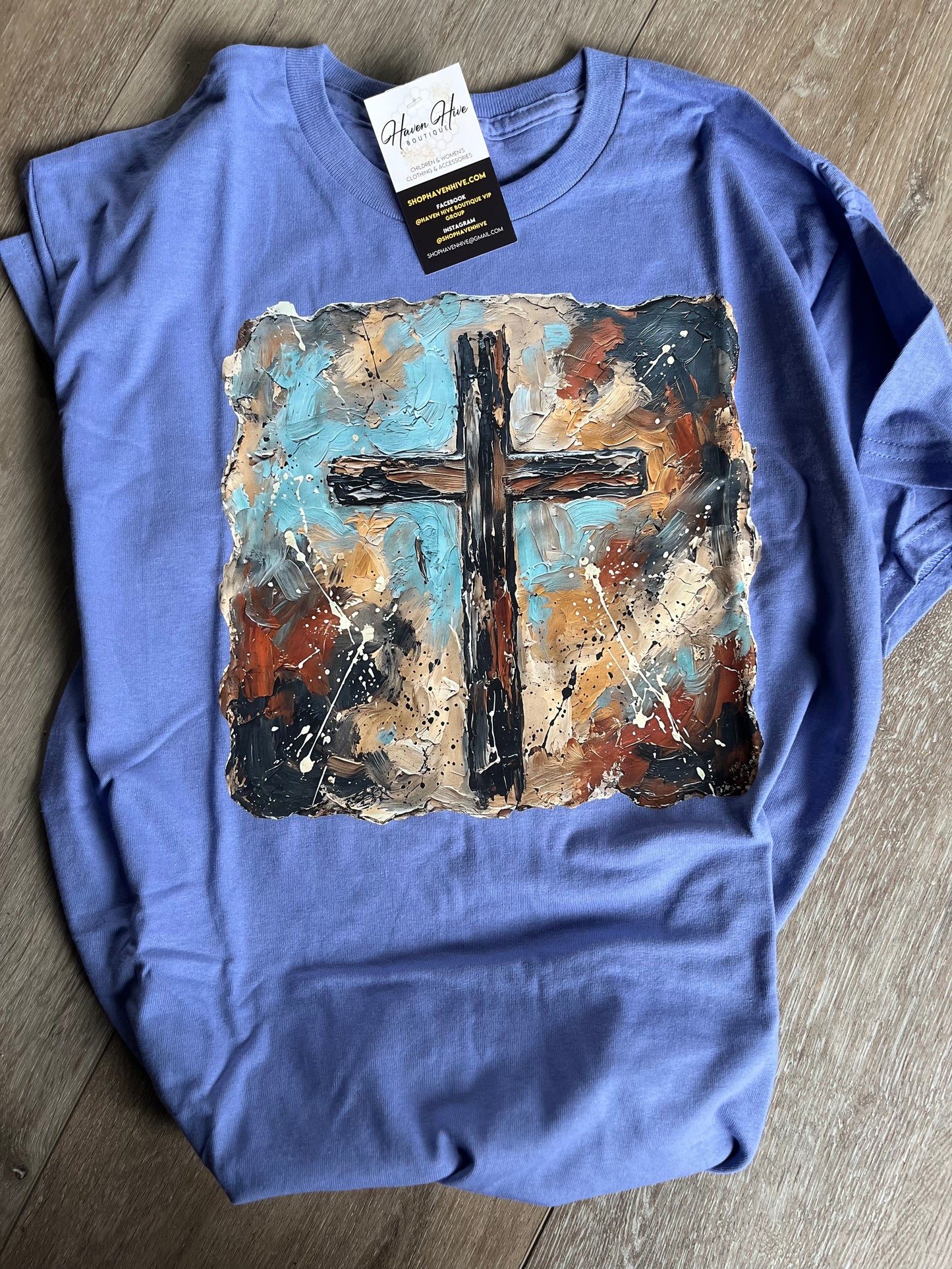 Cross Paint Short Sleeve Tee