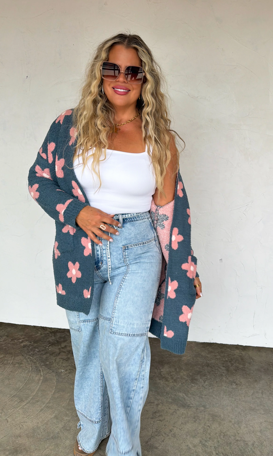 Blue Daisy Cloud Cardigan