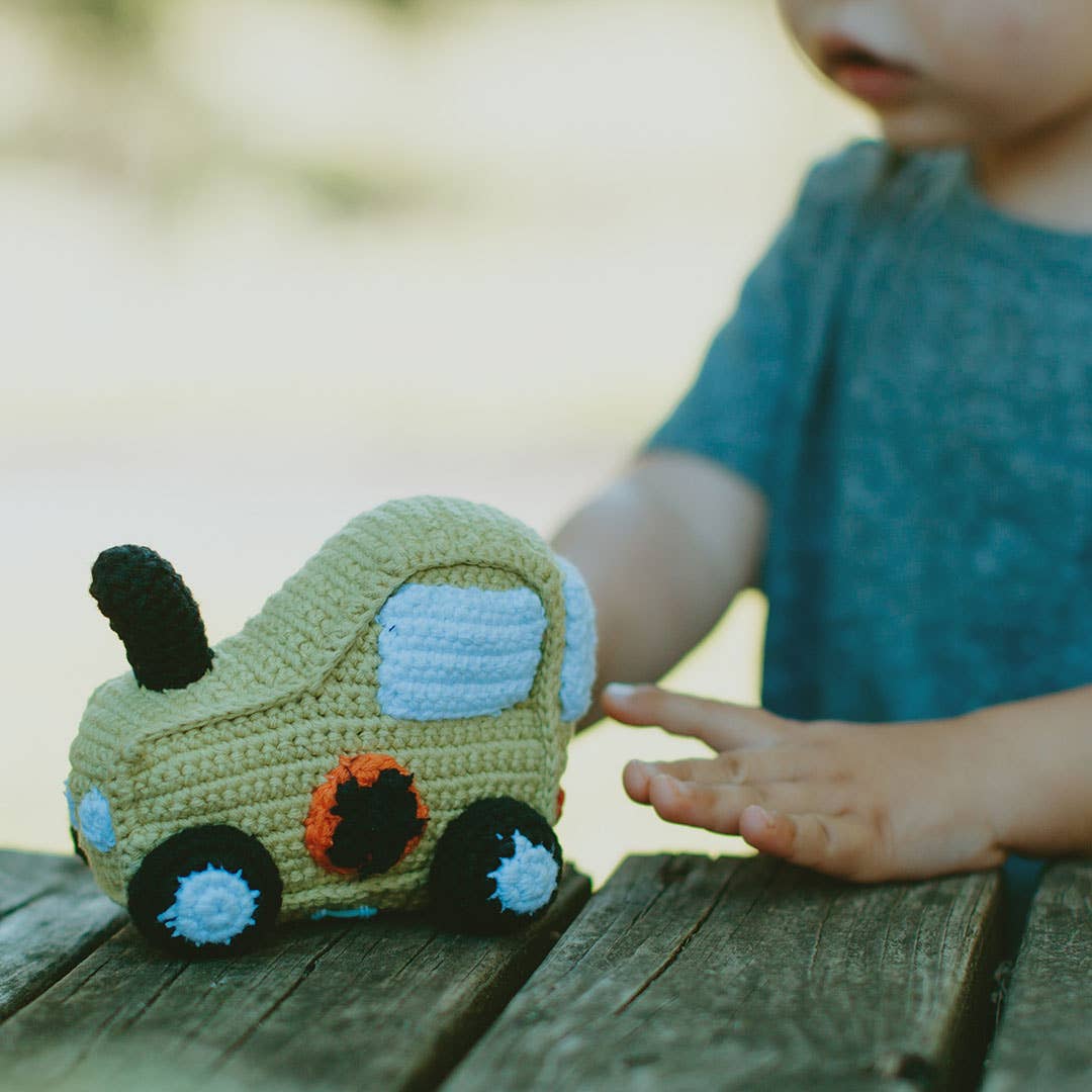 Plush Toy Tractor - Green