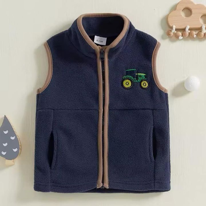 Tractor Fleece Vest