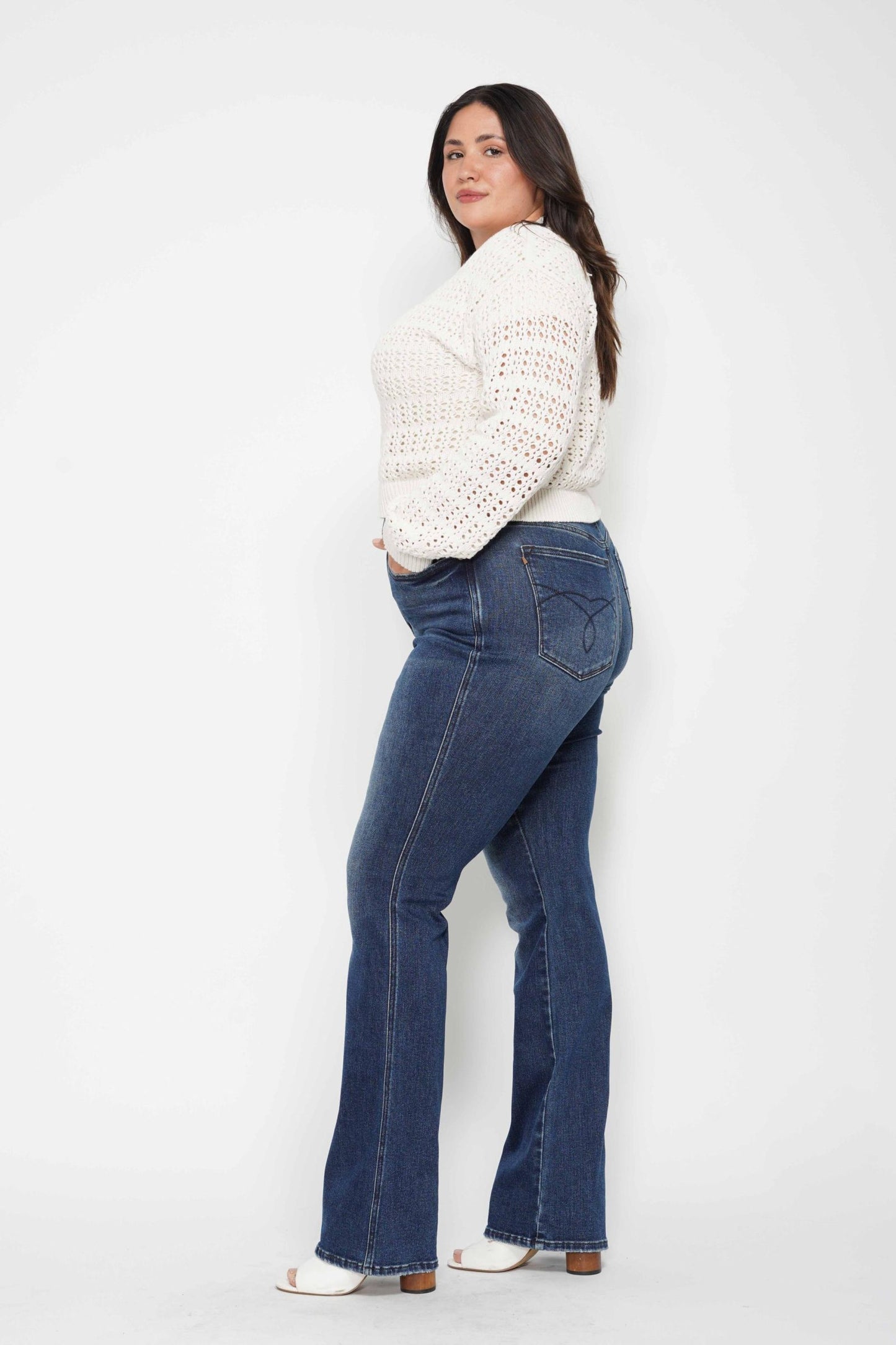 Judy Blue Short Inseam Tummy Control Bootcut Denim (PLUS)