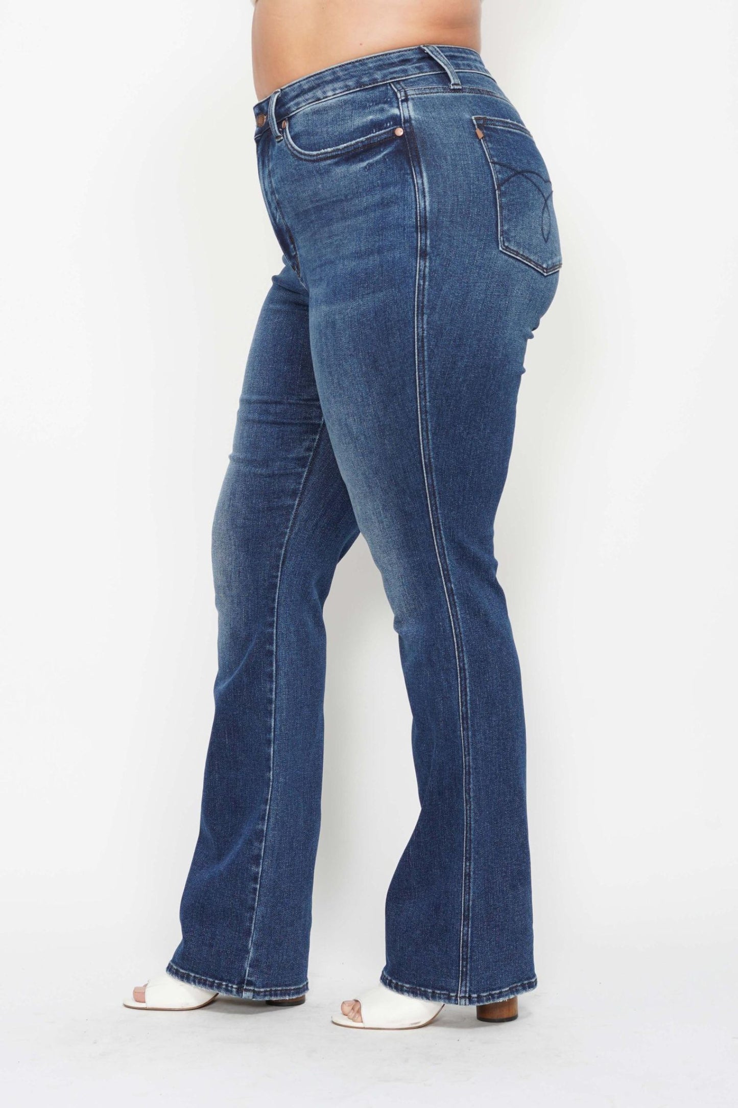 Judy Blue Short Inseam Tummy Control Bootcut Denim (PLUS)