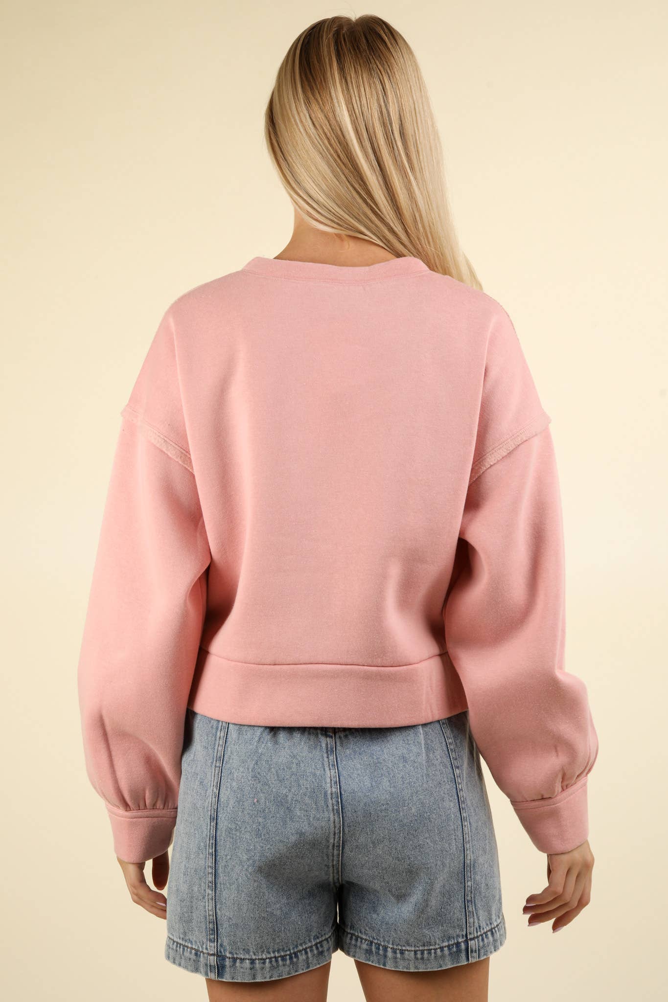 Cable Contrast Detail Oversized Knit Crop Top