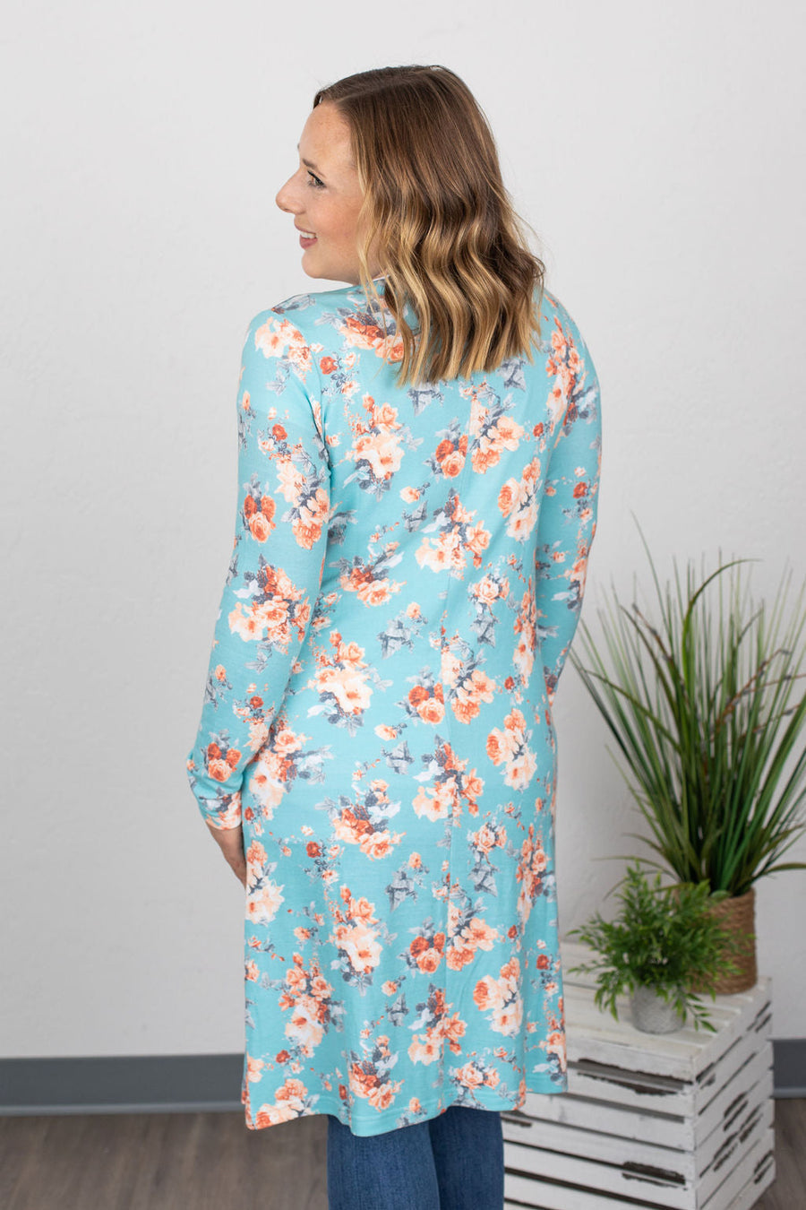 Colbie Cardigan--Blue Floral