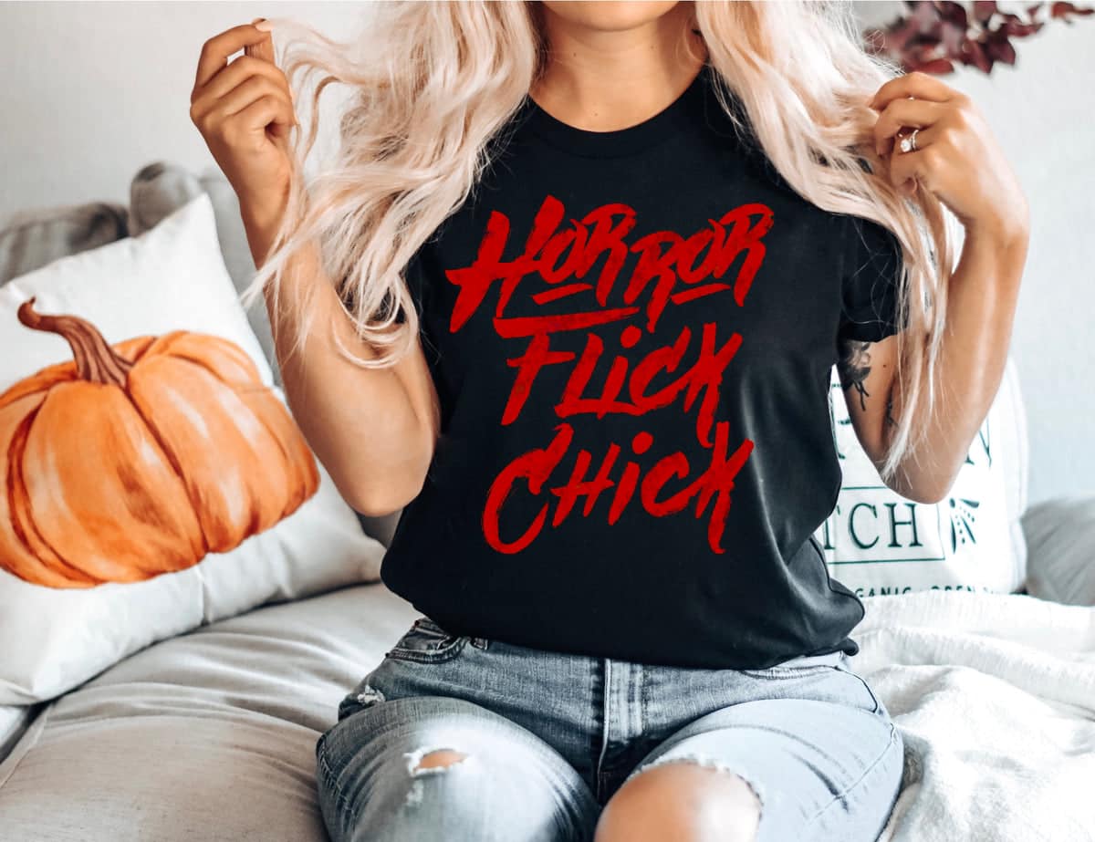 Horror Flick Chick Graphic Tee RTS