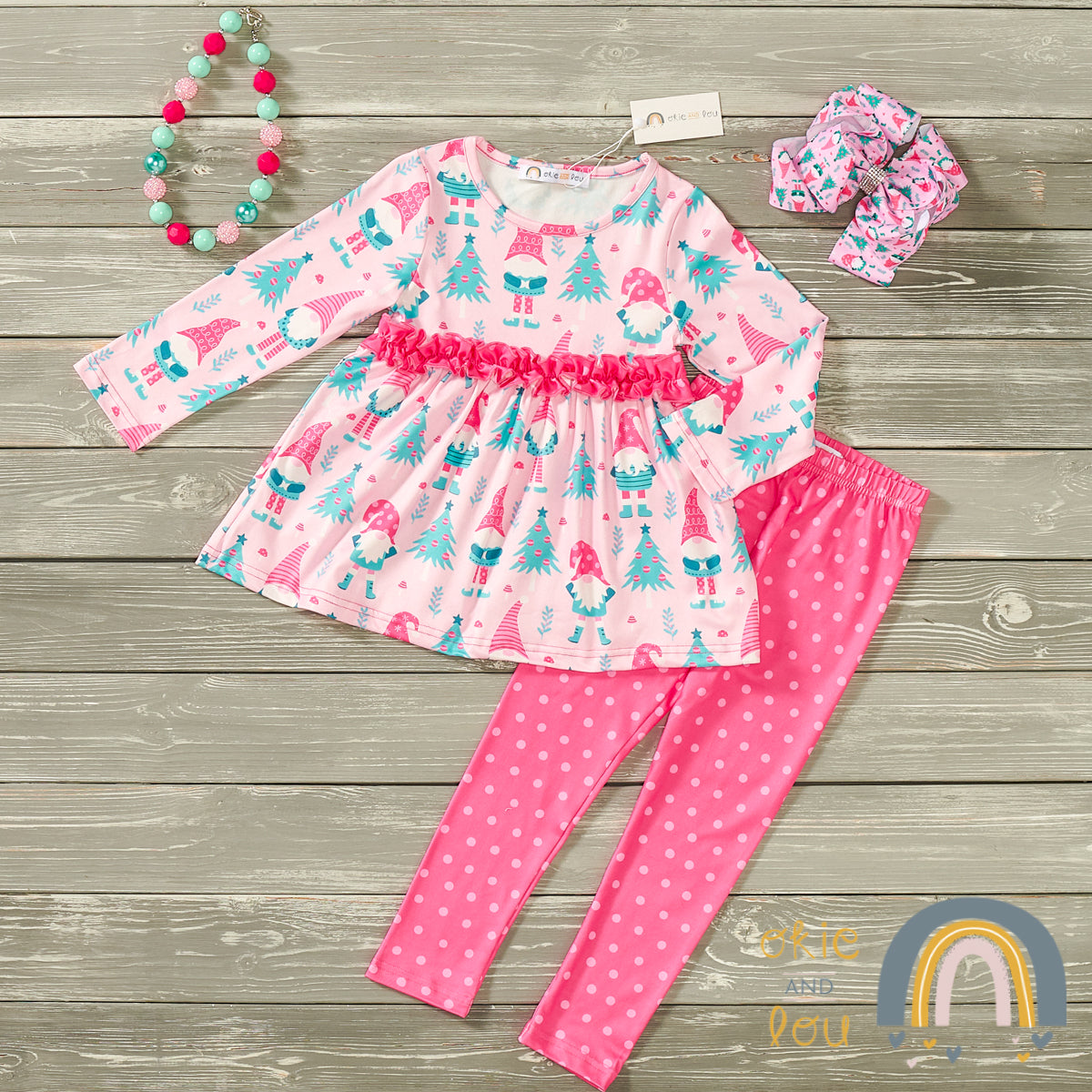 Pink Christmas 2-piece set