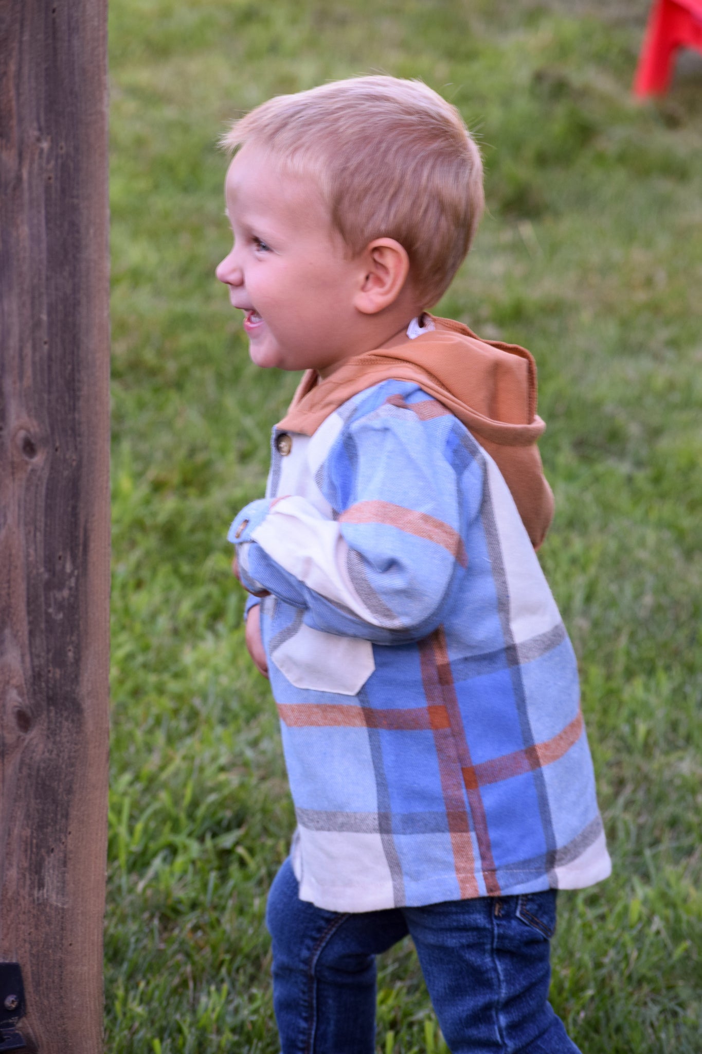 Benny Button Down Plaid Hoodie