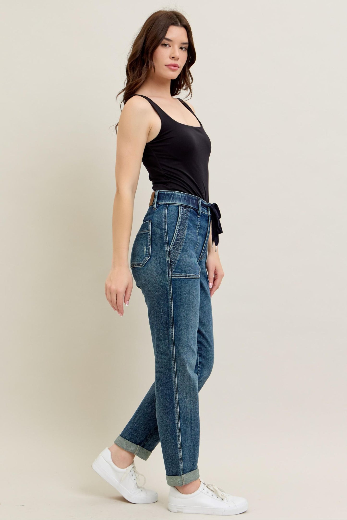 Judy Blue High Waist Vintage Wash Drawstring Jogger