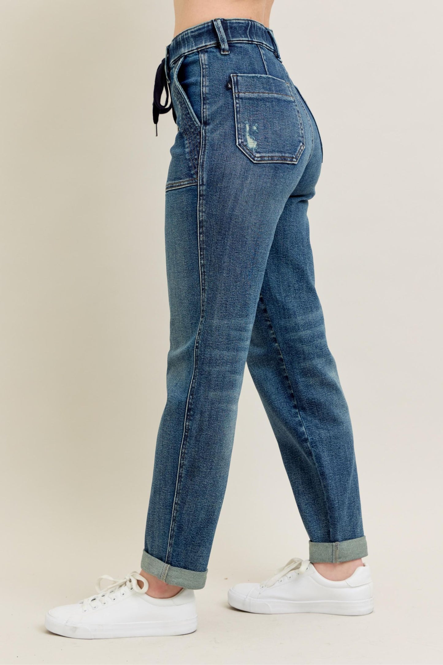 Judy Blue High Waist Vintage Wash Drawstring Jogger