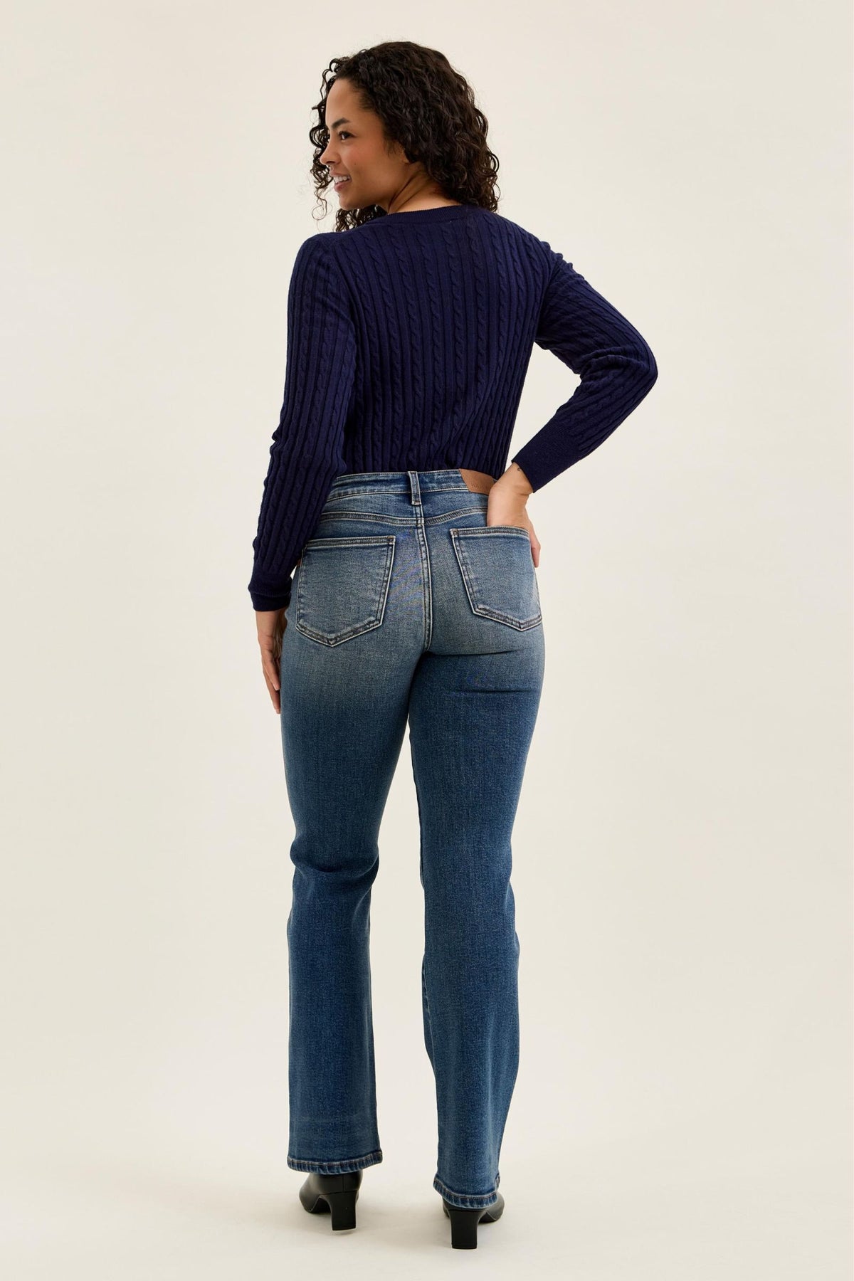 Judy Blue Mid-Rise Dusk Rider Indigo Wash Bootcut Jeans