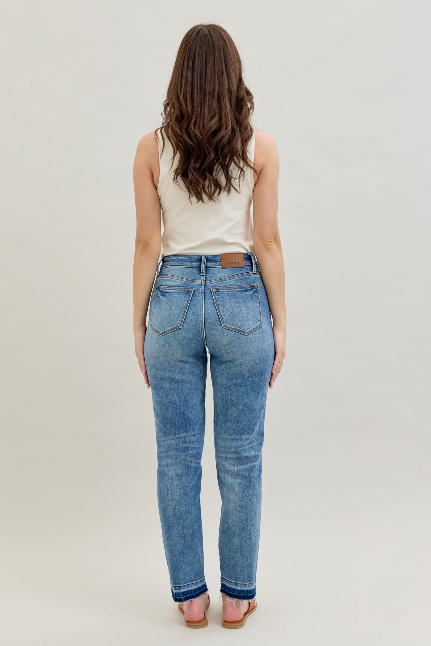Judy Blue Mid-Rise Release Hem Boyfriend Jeans