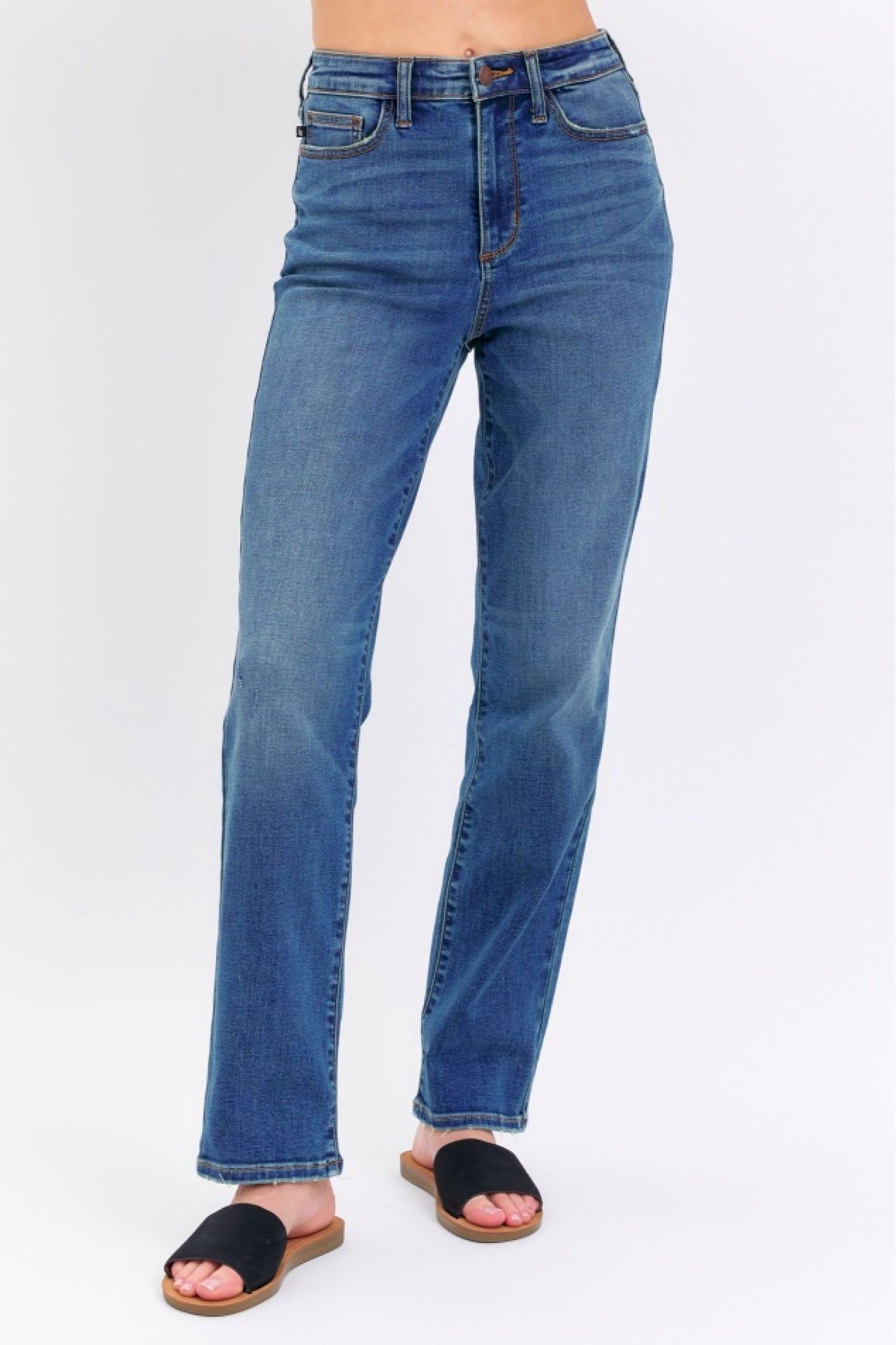 Judy Blue Heather High Waist Straight Fit Jeans