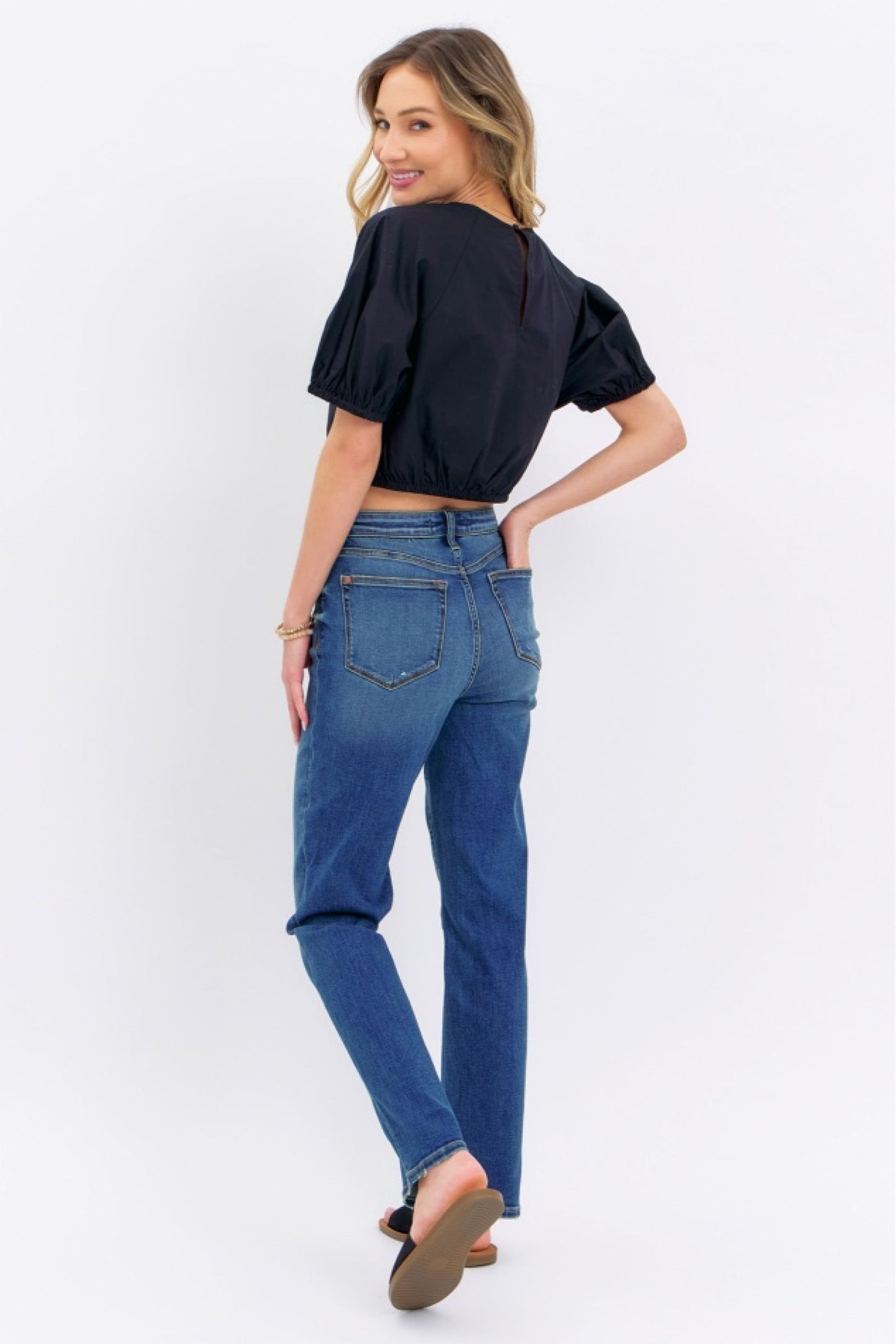 Judy Blue Heather High Waist Straight Fit Jeans