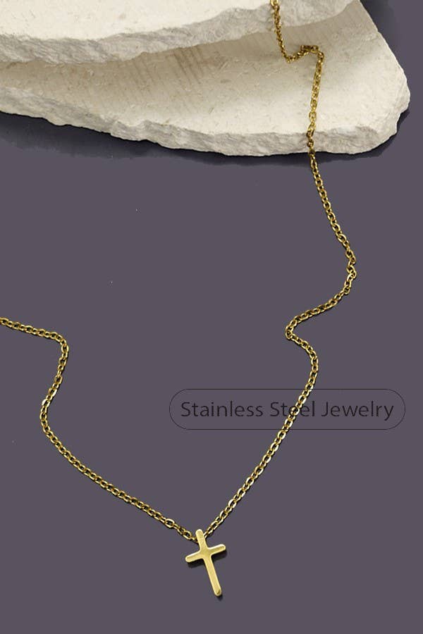 Elegant Non-Tarnish Cross Necklace