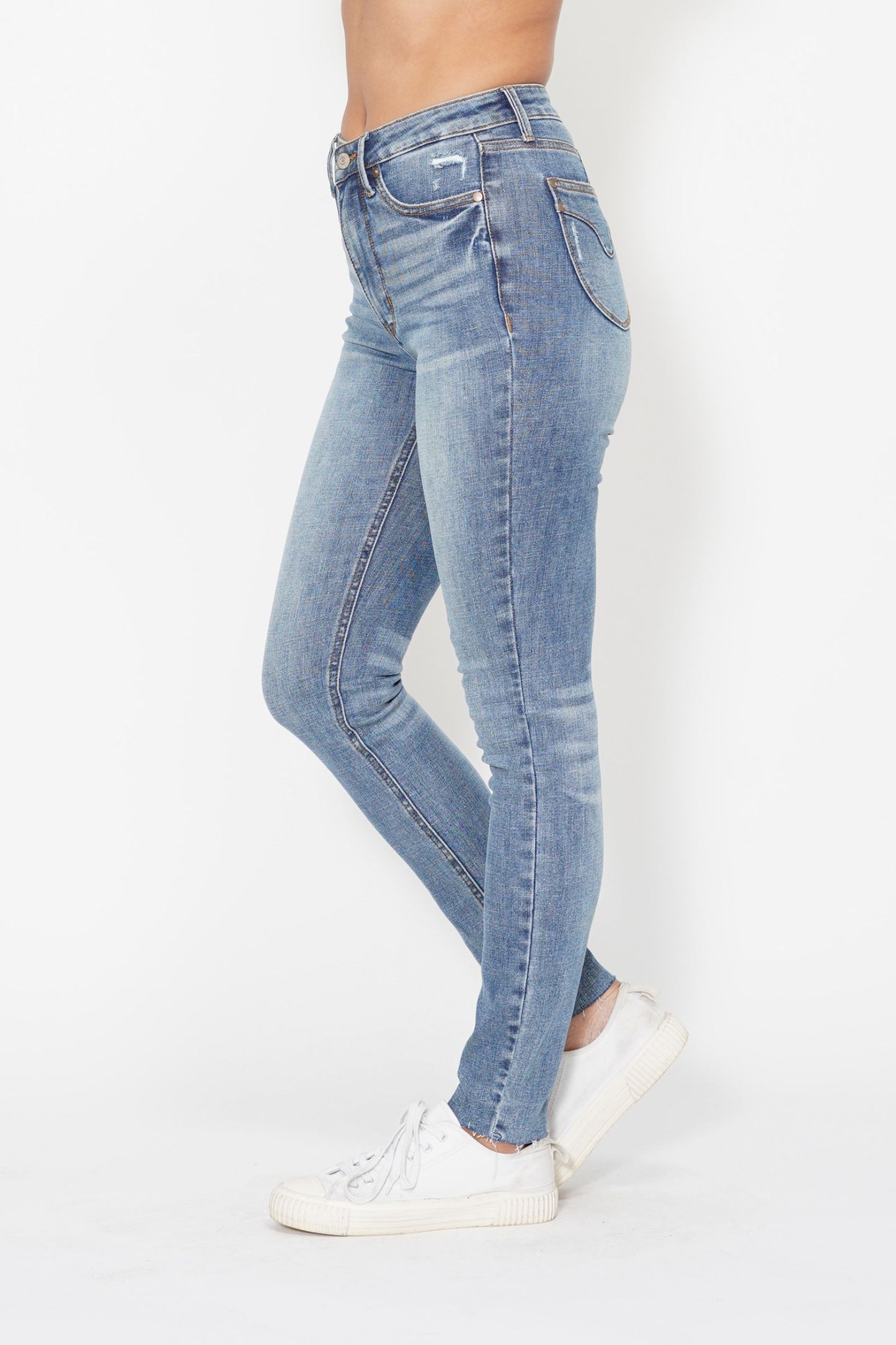 Judy Blue HW Tummy Control Vintage Wash Skinny Jeans