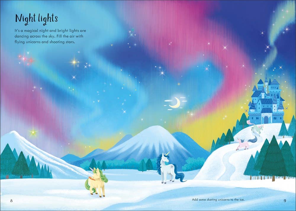 Sparkly Unicorns Sticker Book : Usborne