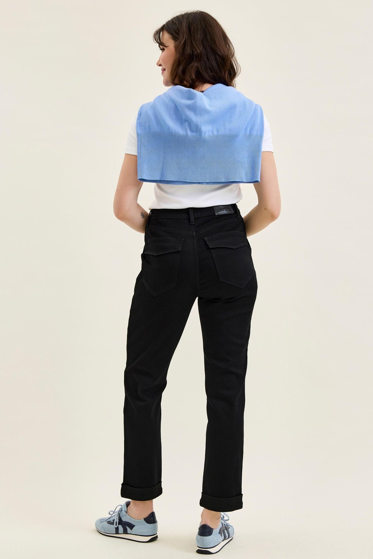 Judy Blue High Waist Jet Black Aurora Weekender