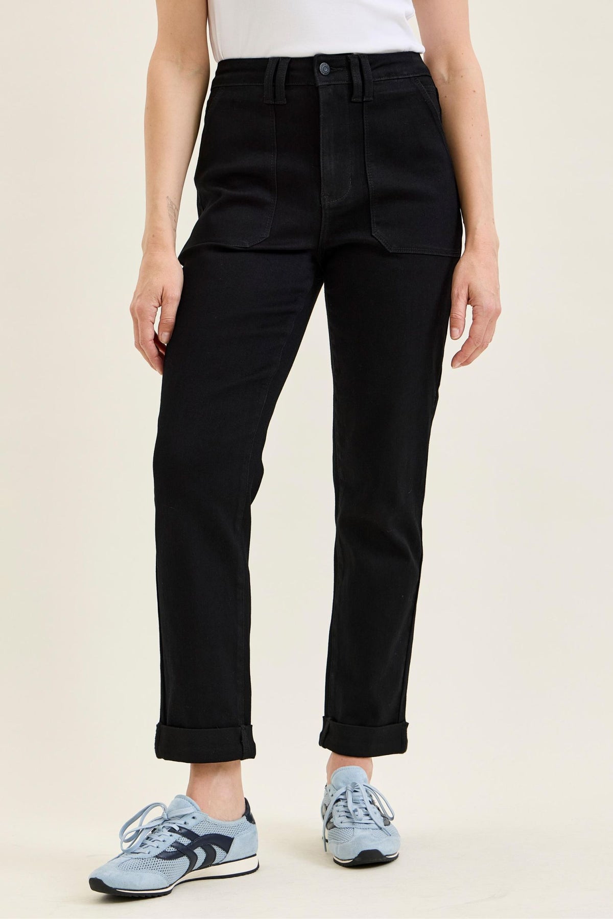 Judy Blue High Waist Jet Black Aurora Weekender