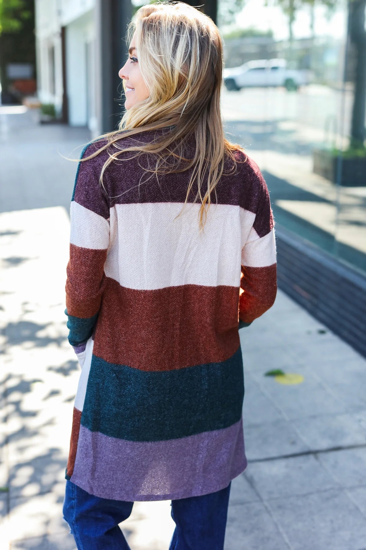 Multi-Color Front Pocket Cardigan