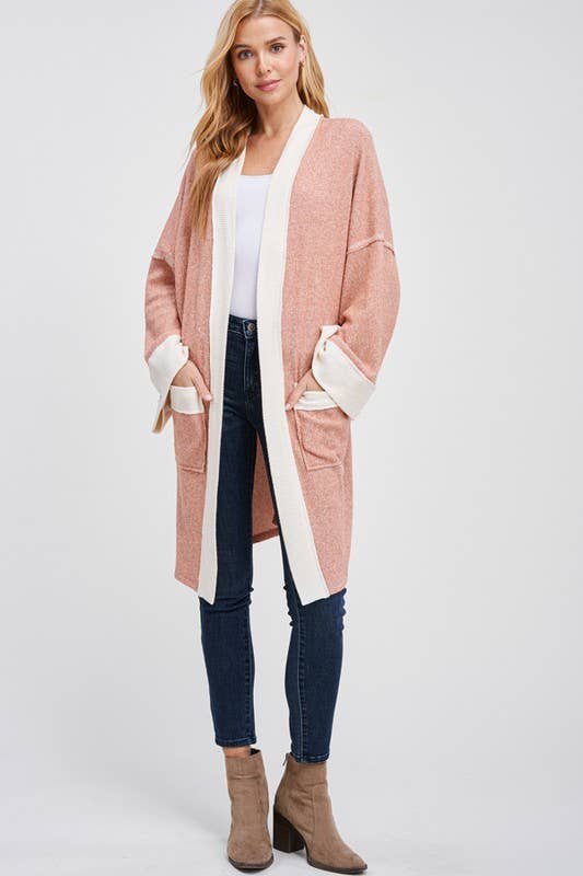 Long Sleeve Solid Knit Cardigan