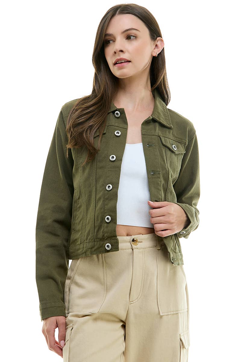 Olive Denim Jacket