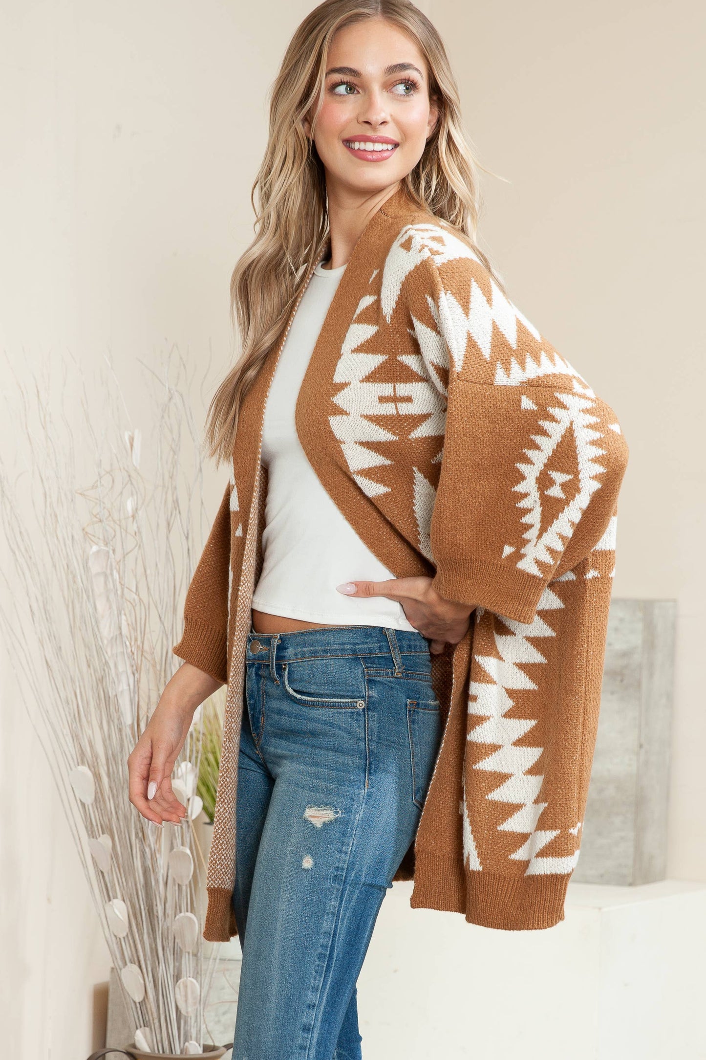 Naomi Wilde | Aztec Styled Cardigan with Large Arms