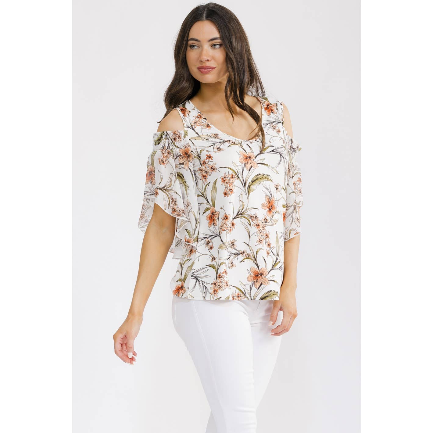 SHEER SMOCKED BLOUSE