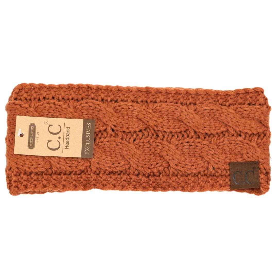 Solid Cable Knit CC Women's Fashion Headband (multiple colors)