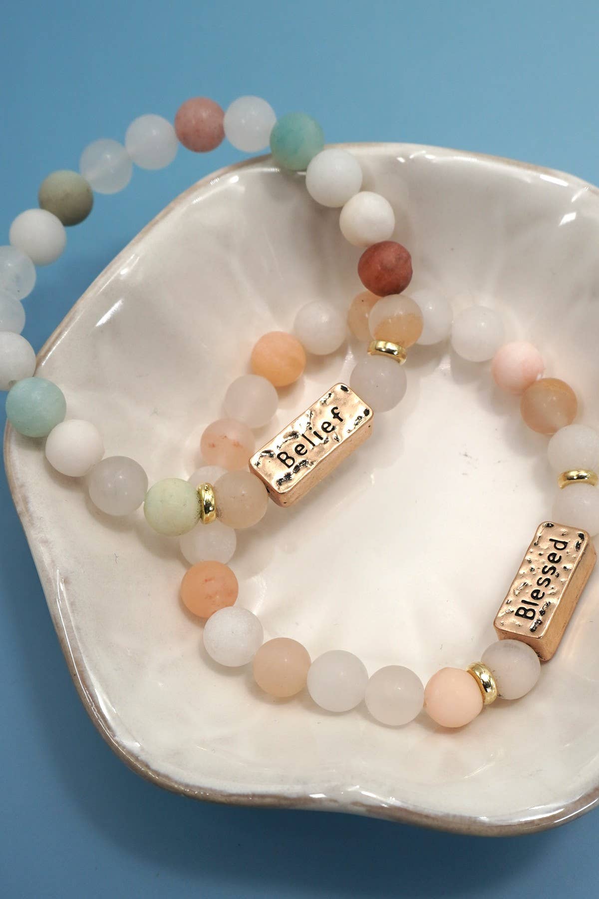 Natural Stone BLESSED Bracelet