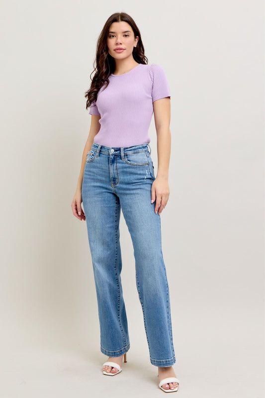 Judy Blue High Waist Straight Fit Trouser