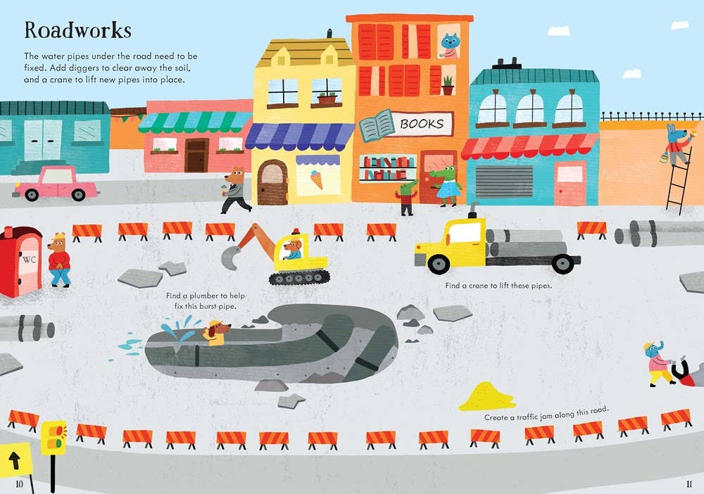 Little First Stickers Diggers And Cranes : Usborne