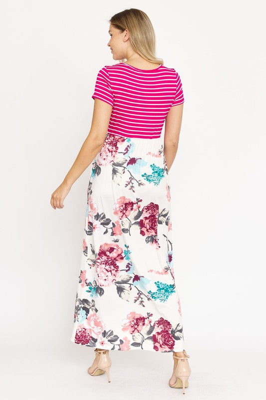 Short Sleeve Floral Maxi Dress Preorder