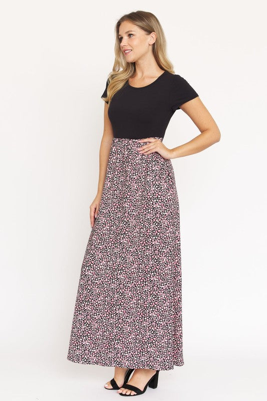 Short Sleeve Floral Maxi Dress Preorder