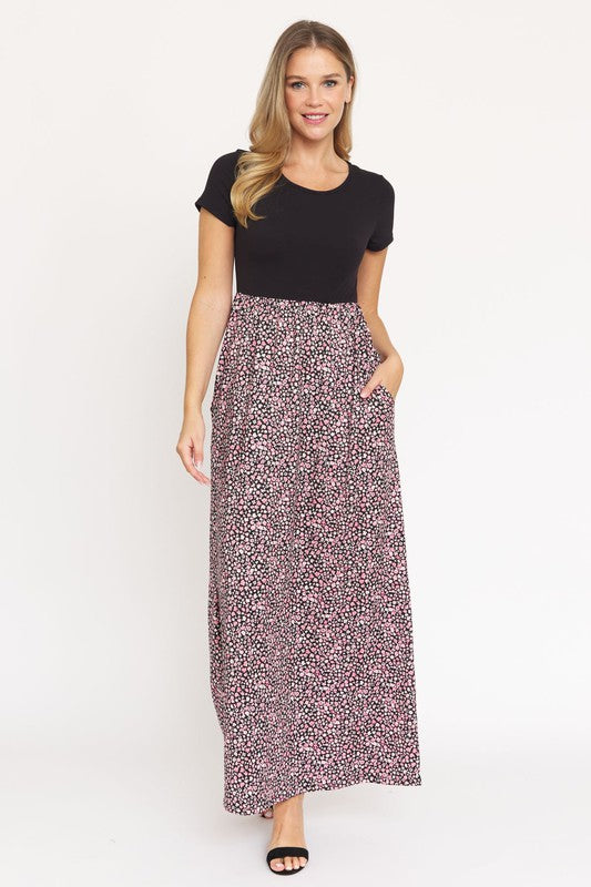 Short Sleeve Floral Maxi Dress Preorder