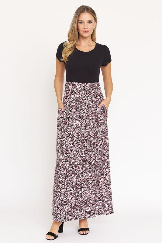 Short Sleeve Floral Maxi Dress Preorder